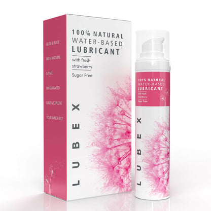 Lubex Lubricant - 100% Natural Long-Lasting Lubricant - Natural Strawberry Flavour