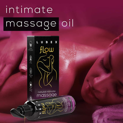 LUBEX FLOW - Intimate Massage Oil | Relaxing Sensual Full Body Massage Oil | Suitable for All Skin Types - Caramel Chocolate Flavour | 100 ML