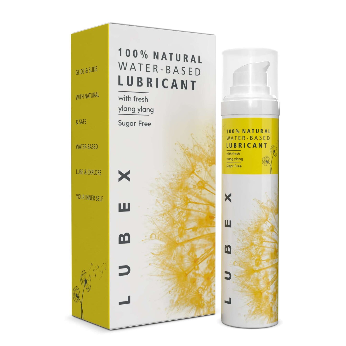 Lubex Lubricant - 100% Natural Long-Lasting Lubricant - Natural Ylang Ylang Flavour